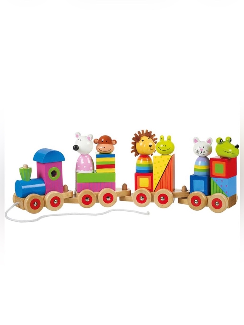 Orange Tree Toys Wooden Animal Puzzle Train for Toddlers